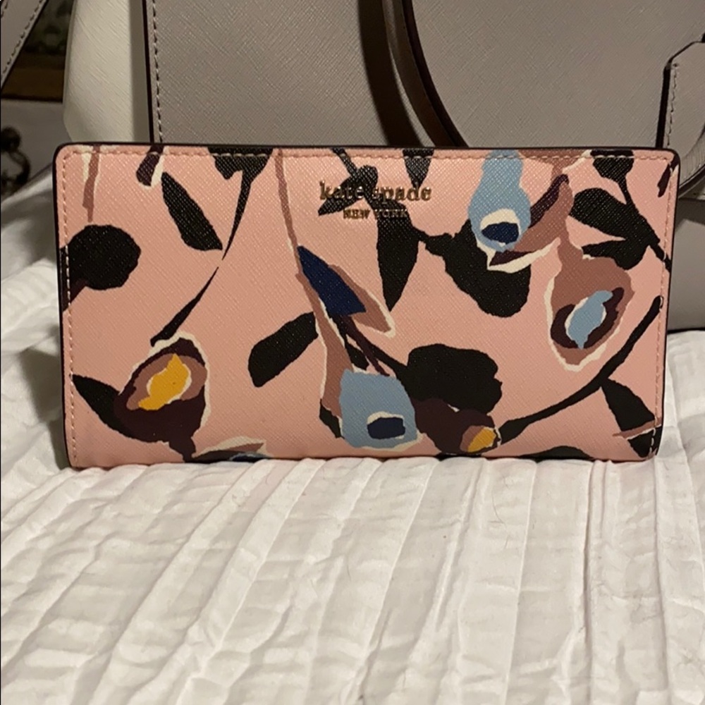 Floral Kate Spade Bifold Long Wallet